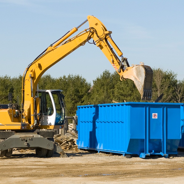 what size residential dumpster rentals are available in Coatesville IN